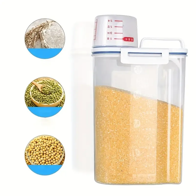 1pc Moisture-Proof and Insect-Proof Rice Bucket with Nozzle - Large Capacity Cereal Container for Rice, Cereals, Grains, Flours, Pet Food, and Household Storage - Airtight Rice Dispenser and Food Storage Jar for Kitchen Supplies