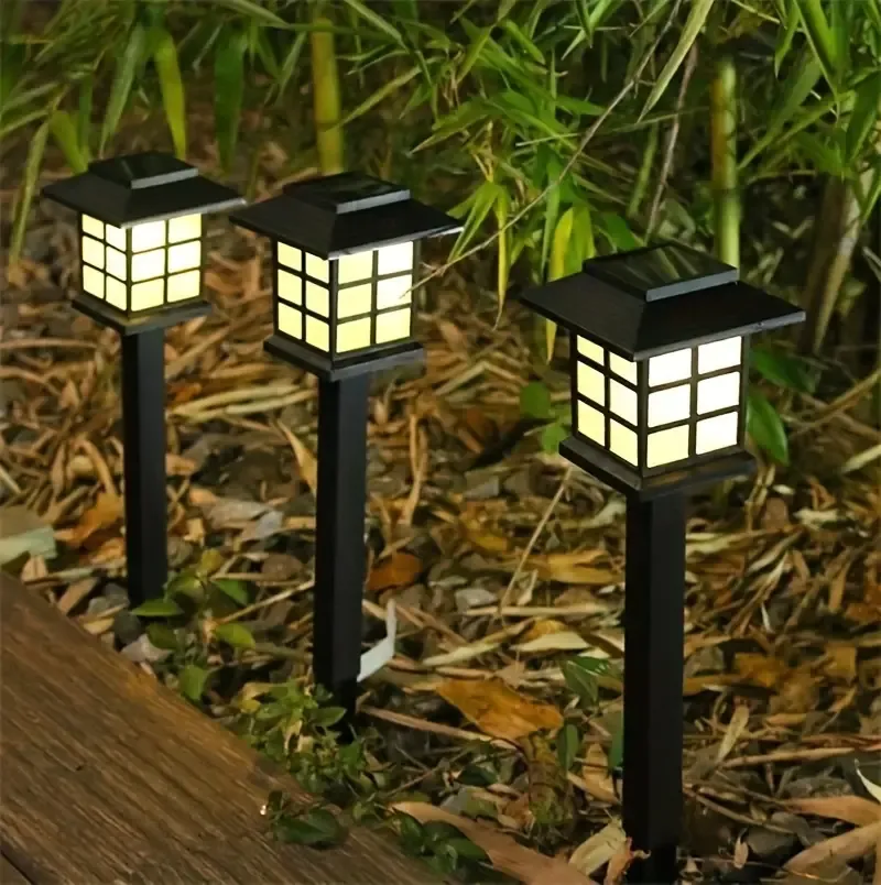 Solar Outdoor Lights, 600mA Solar Path Lights, 10 Hours Long-lasting LED Landscape Lighting Outdoor Solar Path Lights, Solar Garden