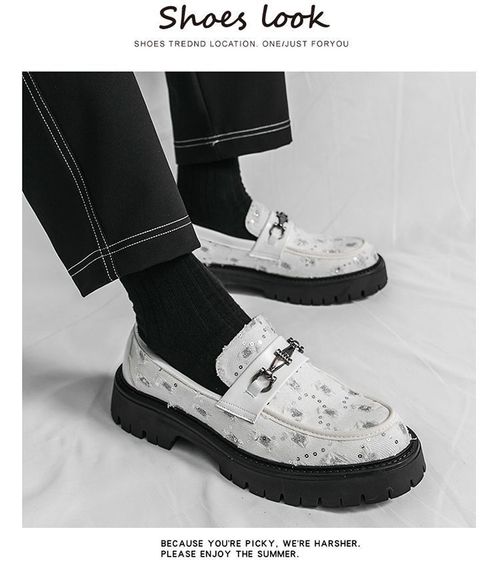 Premium Men's Leather Shoes Spring Casual Pointed-Toe Fashionable Breathable Height-Enhancing Groom's Wedding Shoes