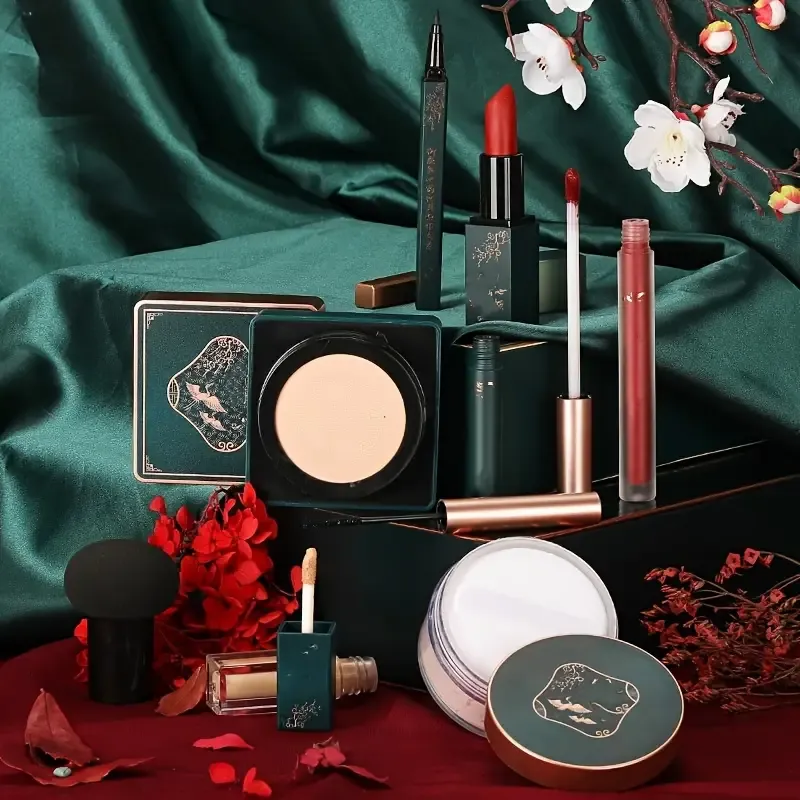 Birthday Lover Gift Makeup Kit, 8-piece Set, Makeup Set Of Lipstick Foundation Loose Powder Eyeliner Concealer, Valentine's Day Gift For Women, Ideal For Mother's Day Makeup Set