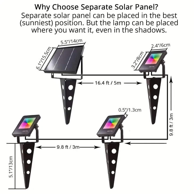 Color Changing Solar Spot Light