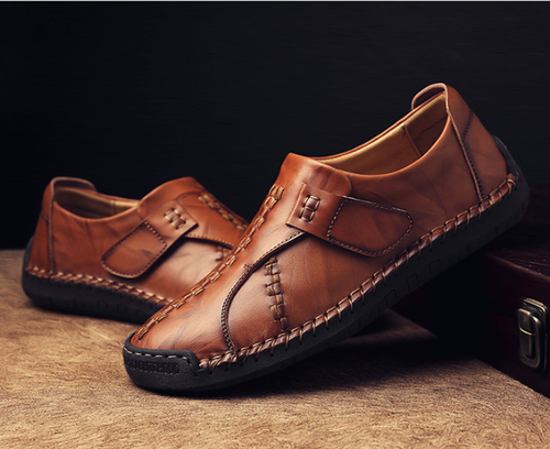 New Men's Casual Shoes Lazy Leather Shoes
