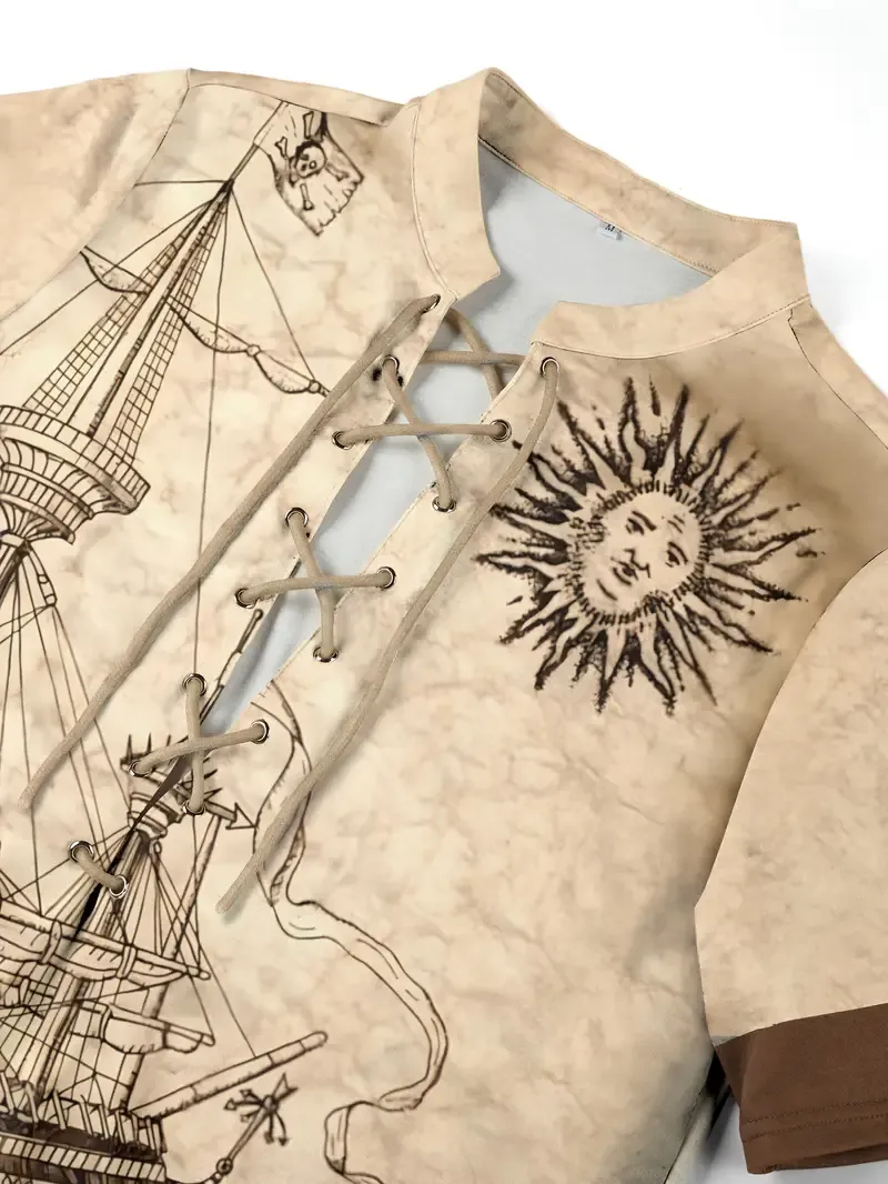 Vintage Nautical Henley Shirt