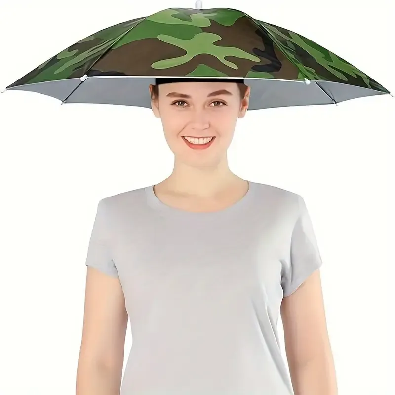 3 PCS Umbrella Hat, Suitable For Camping And Fishing Umbrella Hat, Elastic Headband Umbrella Hat, UV Protection Umbrella Hat