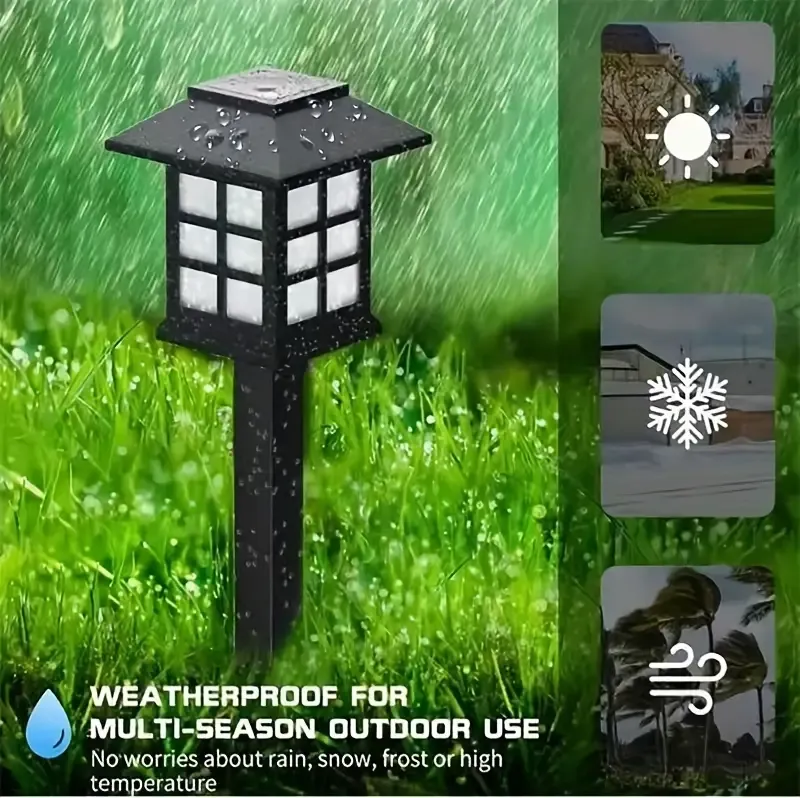 Solar Outdoor Lights, 600mA Solar Path Lights, 10 Hours Long-lasting LED Landscape Lighting Outdoor Solar Path Lights, Solar Garden