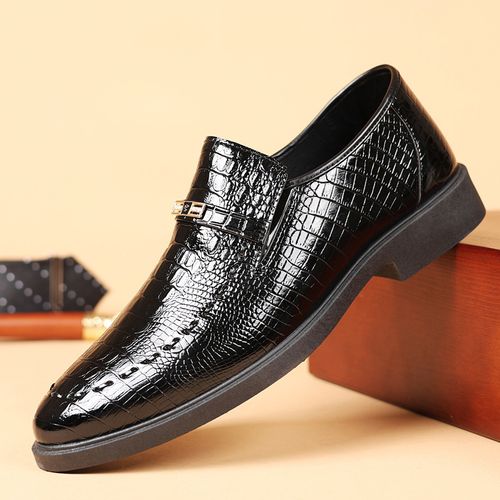 Crocodile pattern business slip-on
