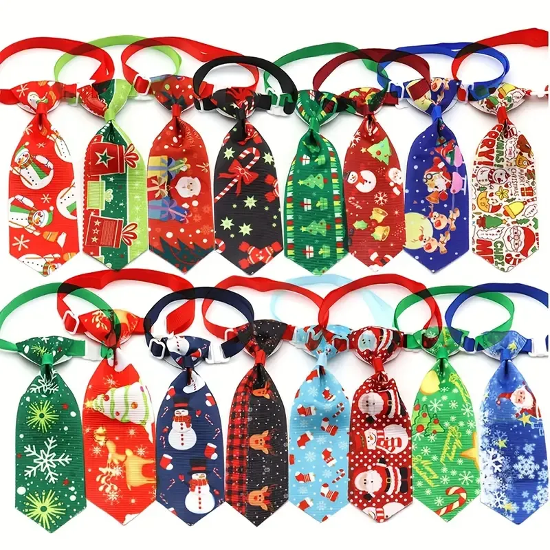 Festive Christmas Pet Bow Tie