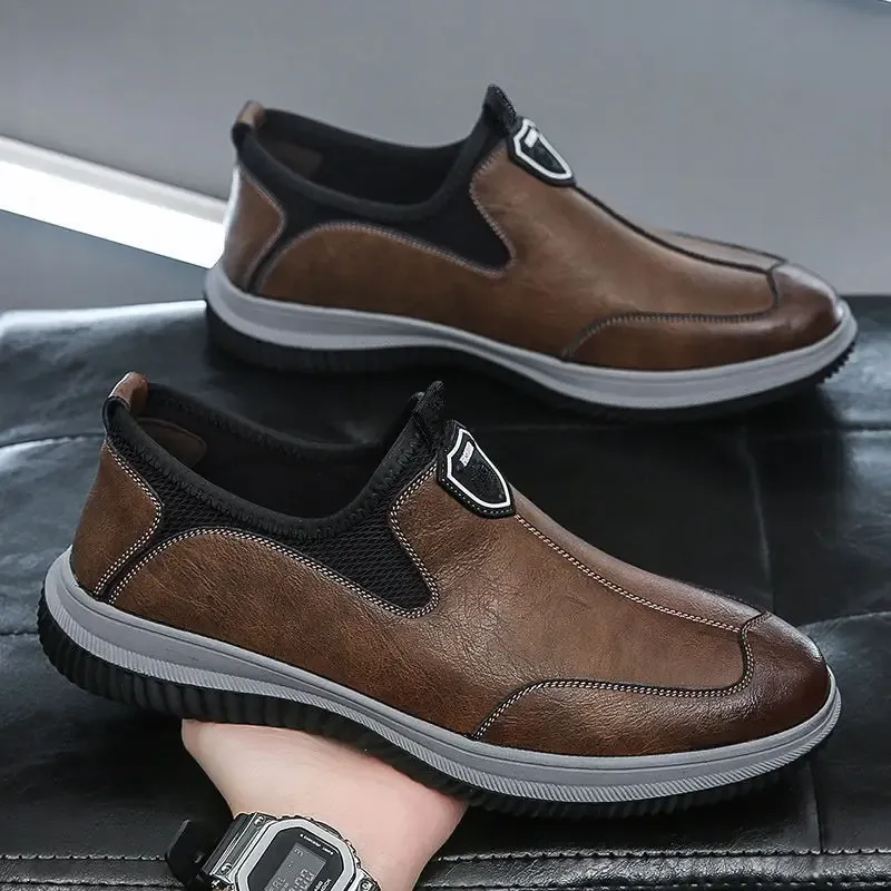 Men's Breathable Casual Faux Loafers - Soft Sole, Slip-On Driving Shoes with EVA Insole & Rubber Sole