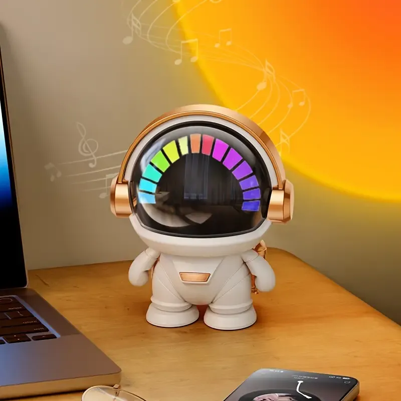 Astronaut LED Wireless Speaker - Portable Wireless Sound with Deep Bass, High Volume Stereo, USB Charging - Perfect for Outdoor, Bathroom, Bedroom, Living Room, Office - Unique Gift for Holidays & Special Occasions