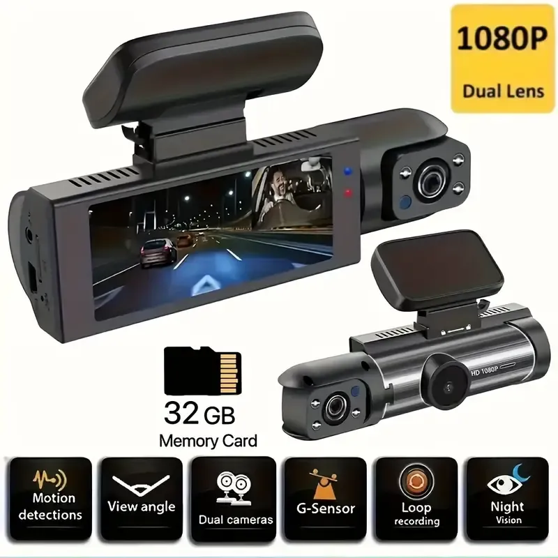 1080P Dual Camera Dash Cam For Cars