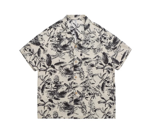 Summer loose short-sleeved floral shirt