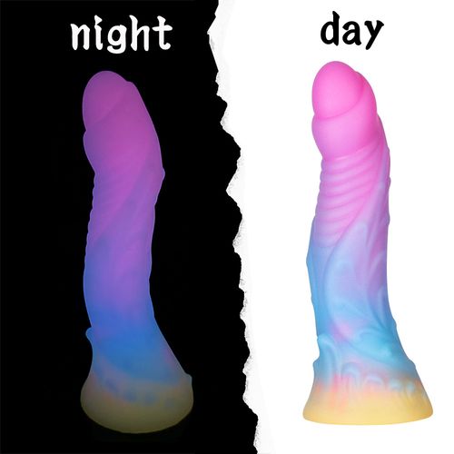 Anal Toys Luminous Dragon Dildo Anal Toys Butt Plug Colourful Glowing Dildo Huge Penis Glow in Dark Sex Toys for Women Sex Products