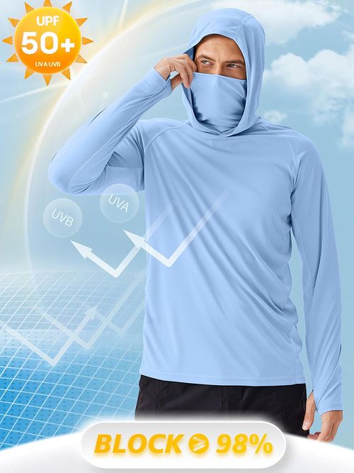 🔥2025 HOT SALE -50%🔥Outdoor summer anti-ultraviolet sun protection clothing printed ice silk breathable sun protection shirt men's anti-ultraviolet hooded sun protection clothing