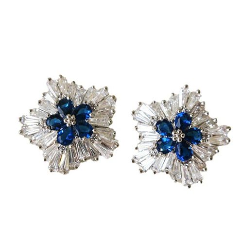 Exquisite Snowflake Design Cubic Zirconia