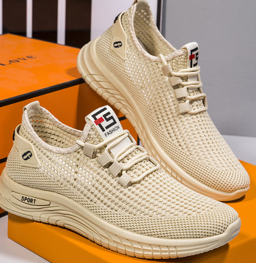 Summer new men's breathable thin mesh shoes