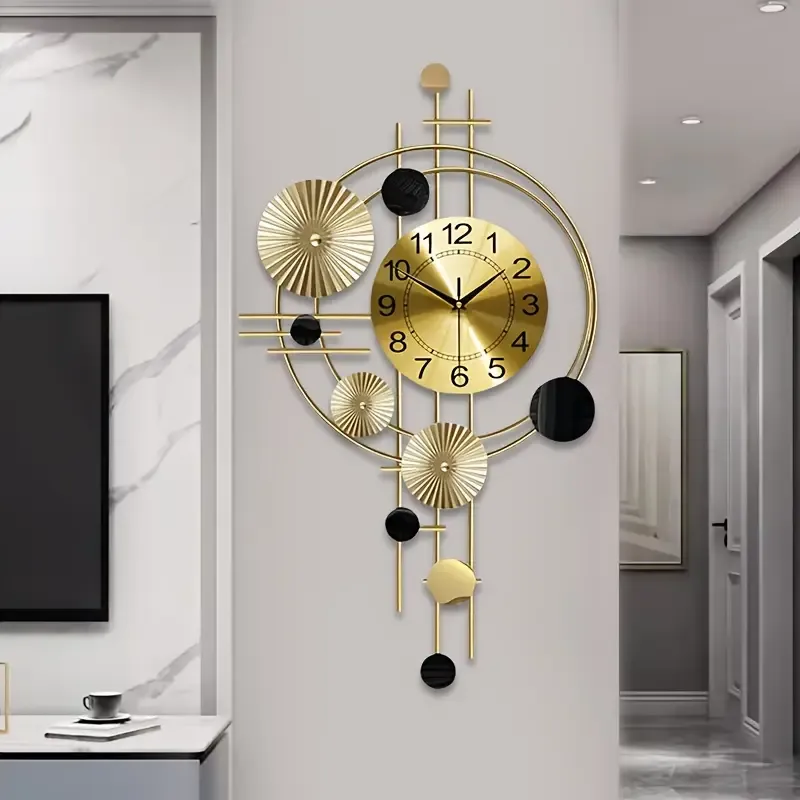 Nordic modern clock living room simple creative wall clock home decoration hour hand art light luxury wall clock