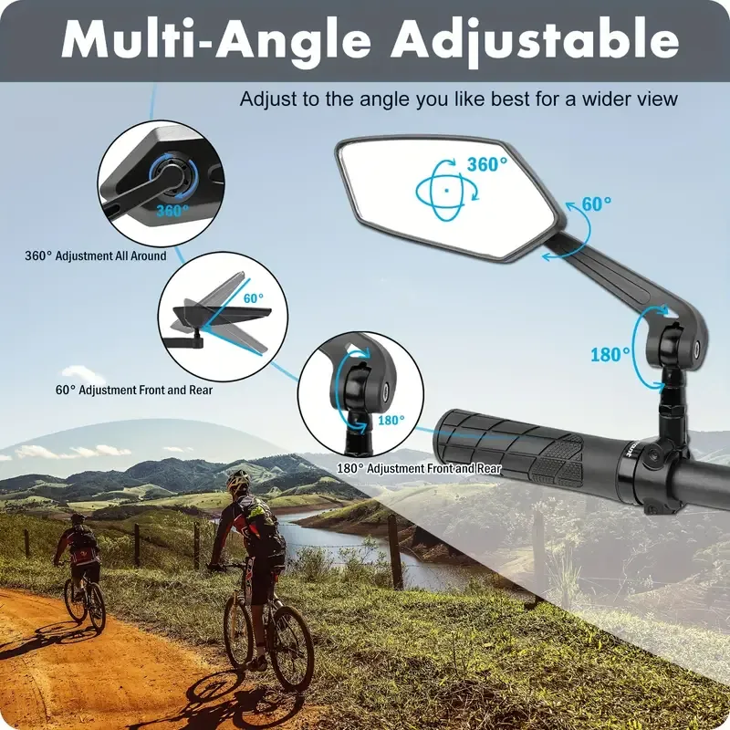 2pcs Bike Handlebar Mirrors