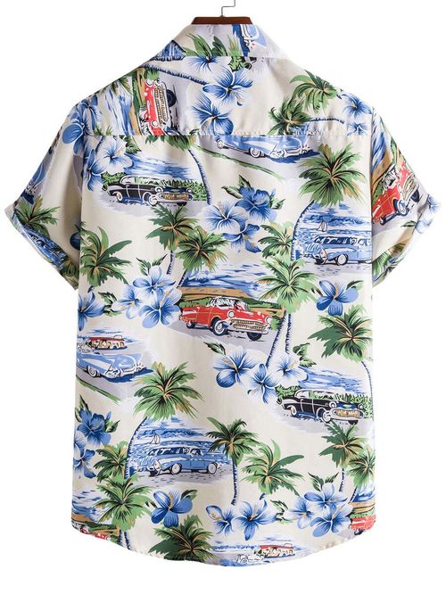 Men's casual Hawaiian shirt