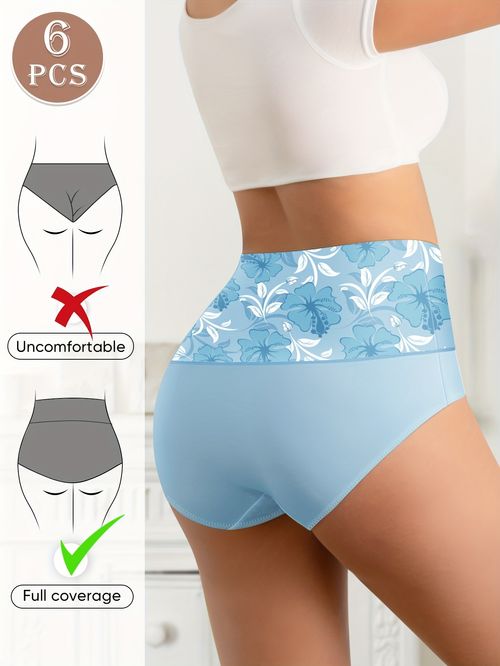 🔥2025 HOT SALE -50%🔥6pcs Soft Plus Size Elegant Panties Women's High Waisted