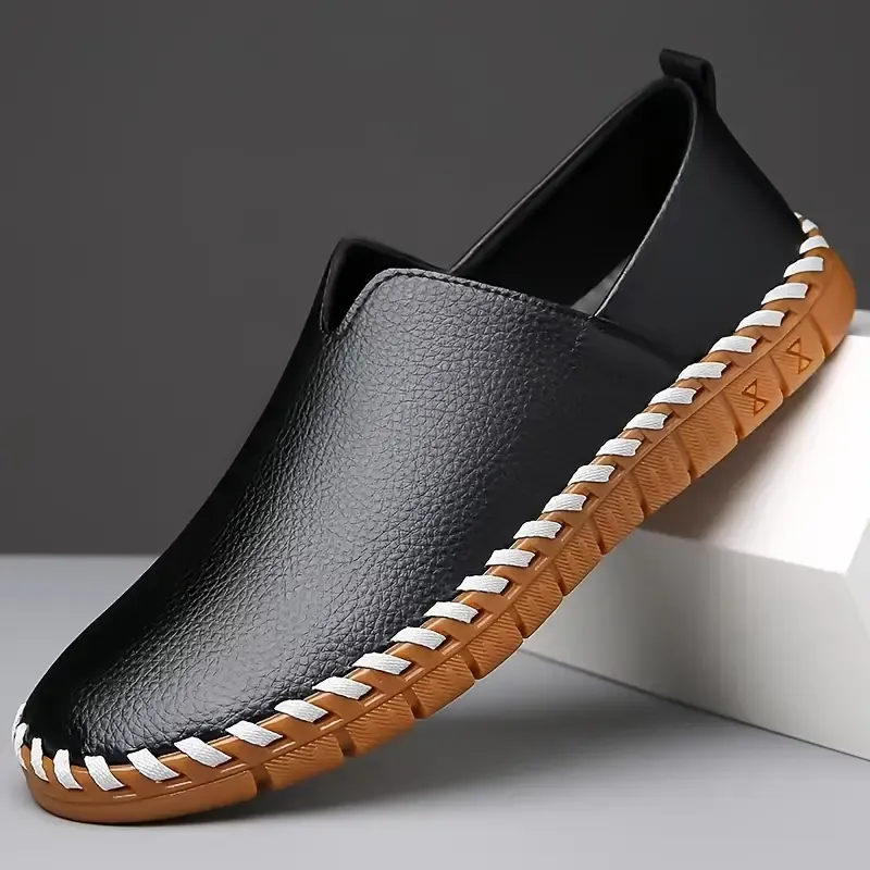 Men's Casual Slip-On Loafers - Breathable, Lightweight, Non-Slip Rubber Sole Shoes for All Seasons