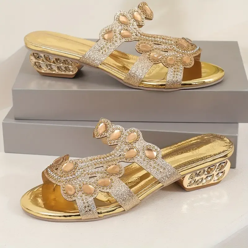 Women's Glitter Rhinestone Decor Sandals
