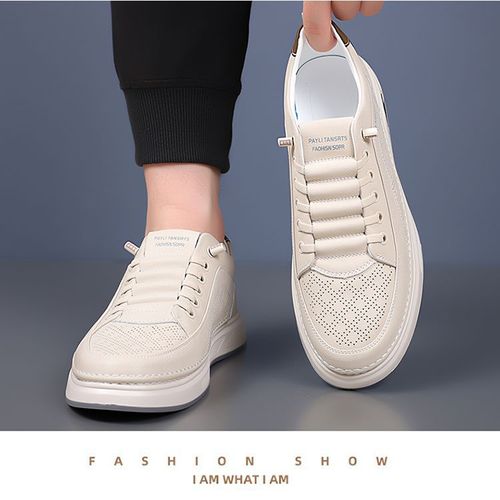 New men's soft leather slip-on shoes with