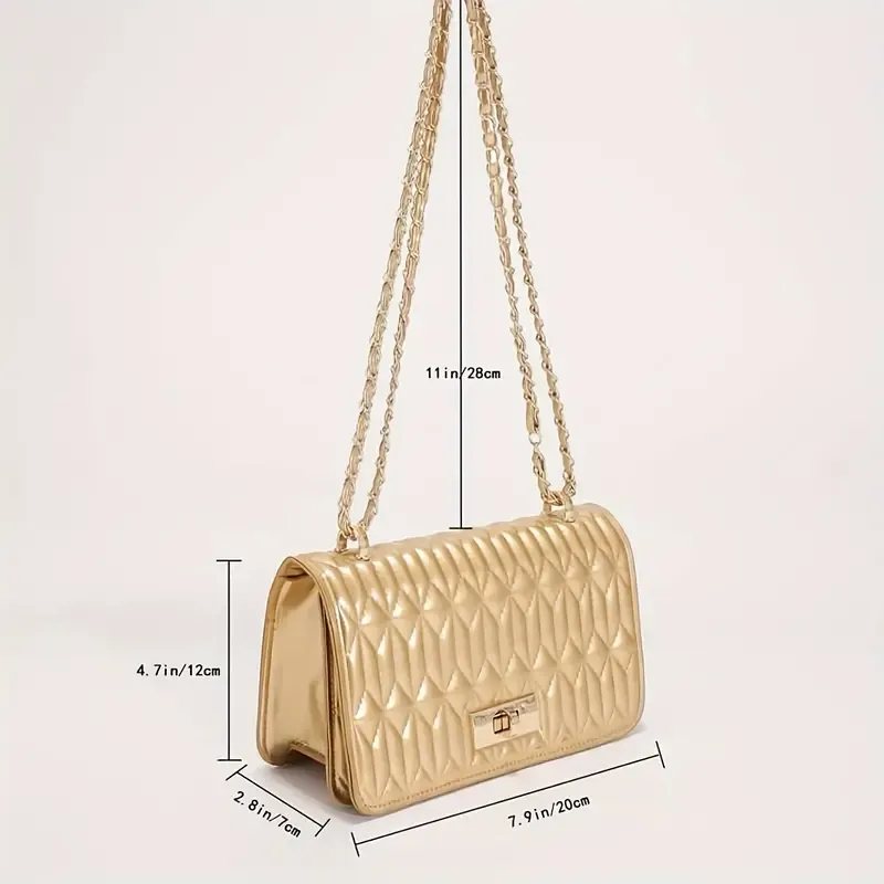 Stylish Quilted Chain Crossbody Bag