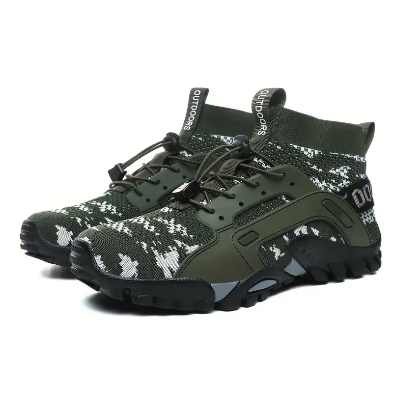 Breathable Non-Slip Hiking Shoes For Men - Lightweight Lace-Up Sneakers Ideal For Outdoor Travel And Camping