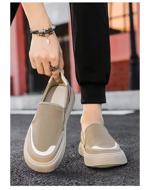 Breathable canvas mesh men's sneakers