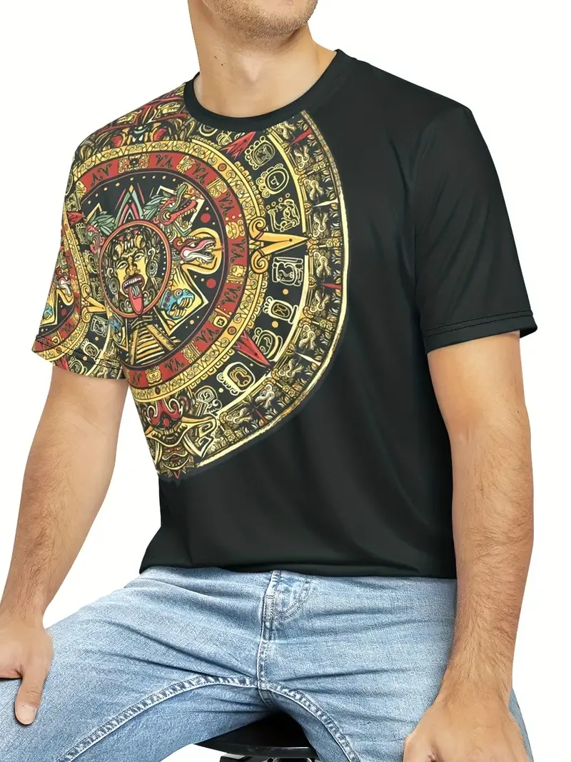 Men's Ethnic Style Graphic Pattern T-shirt