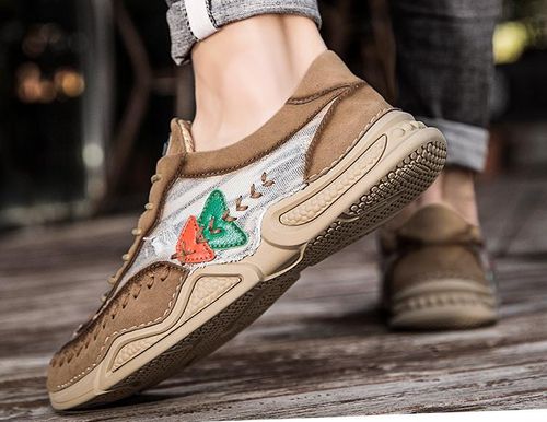 Hand-stitched fashionable sporty casual men's shoes