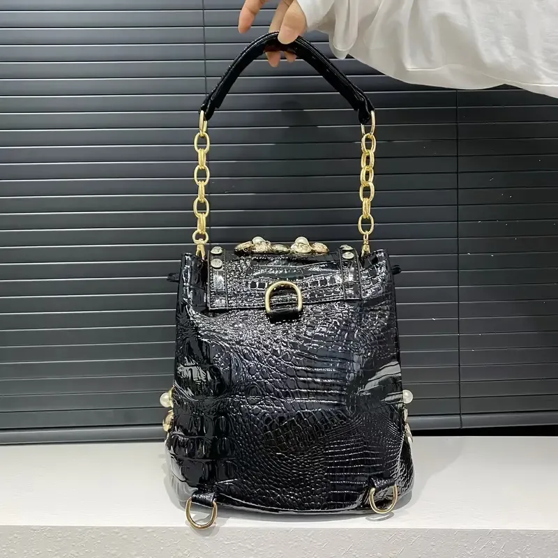 Women's Fashion Elegant Evening Handbag With Detachable Shoulder Strap, Vintage Luxury Style Clutch For Special Occasions
