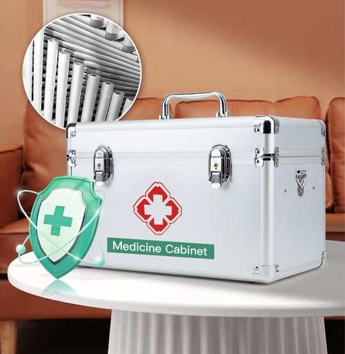 Home medicine kit, medicine box, aluminum alloy medicine box, first aid kit, visiting doctor's kit