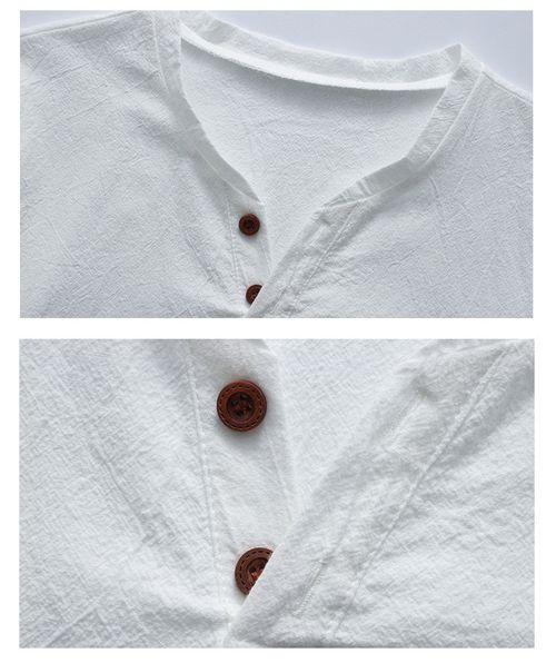 Linen Henley Short Sleeve T-Shirt Set