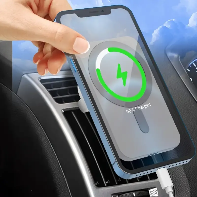 15W Universal Fast Charging Magnetic Wireless Car Phone Holder
