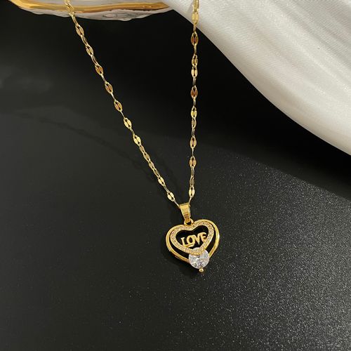 New Luxury Stainless Steel Asymmetrical Heart