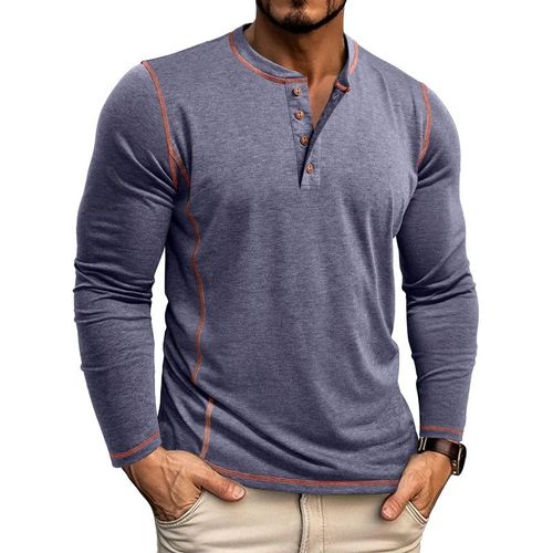 Four button long sleeve T-shirt