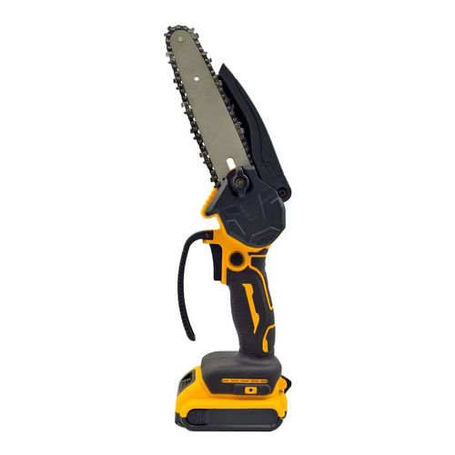6-Inch Portable Cordless Chainsaw - High Power, Handheld Electric Saw for Outdoor Logging & Tree Cutting, Yellow (Battery & Charger Not Included)
