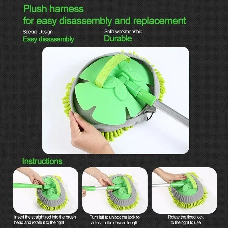 2 in 1 Car Cleaning Brush Mop