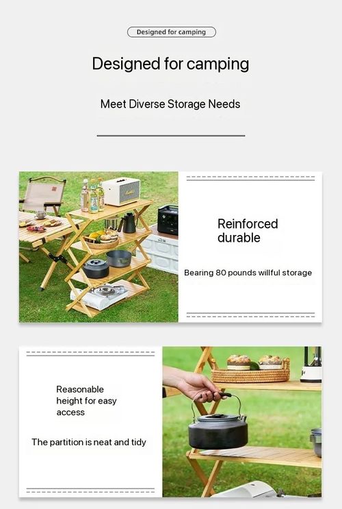 Outdoor items Camping shelving Retractable portable multi-function picnic folding multi-layer suspension  Hang the storage rack