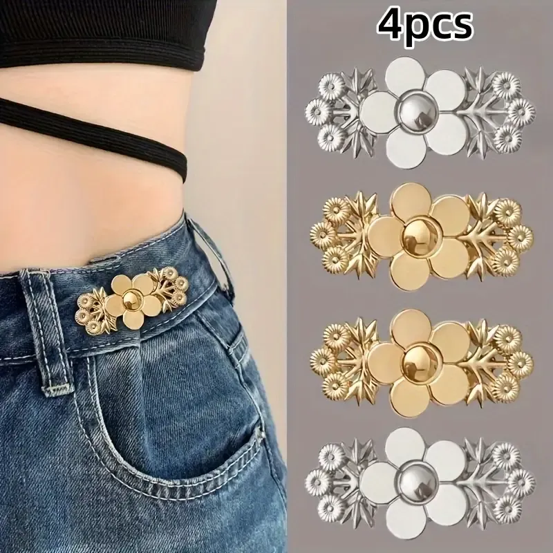Adjustable Floral Jeans Waist Tightener