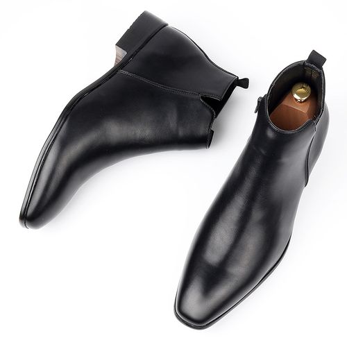 Chelsea boots, square toe men's shoes, versatile and stylish cross-border men's ankle boots.