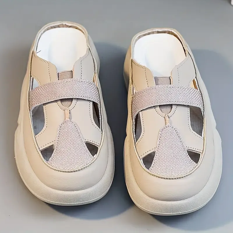 Women's Summer 2024 Breathable Platform Slip-On Sneakers Sandals