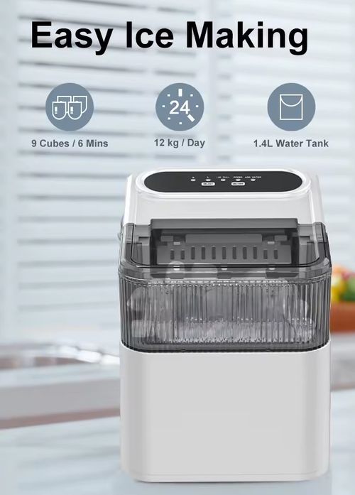 Mini Ice Maker Electric Bullet Cylindrical Ice Maker Machine Automatic Household Ice Machine for Milk Tea Shop Kitchen Office