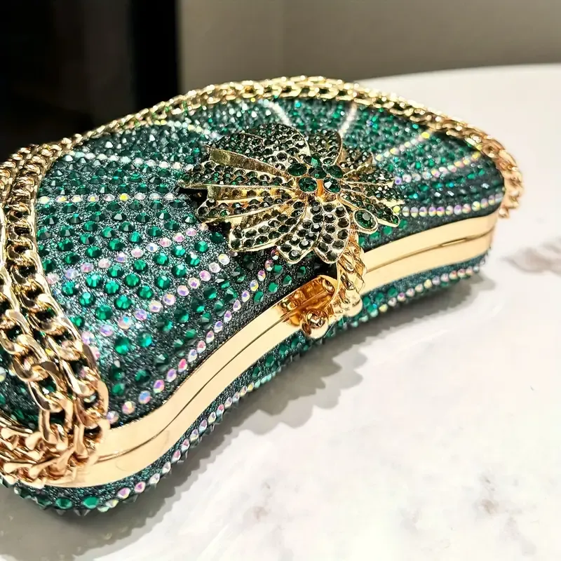 Luxurious Striped Glam Evening Clutch Purse
