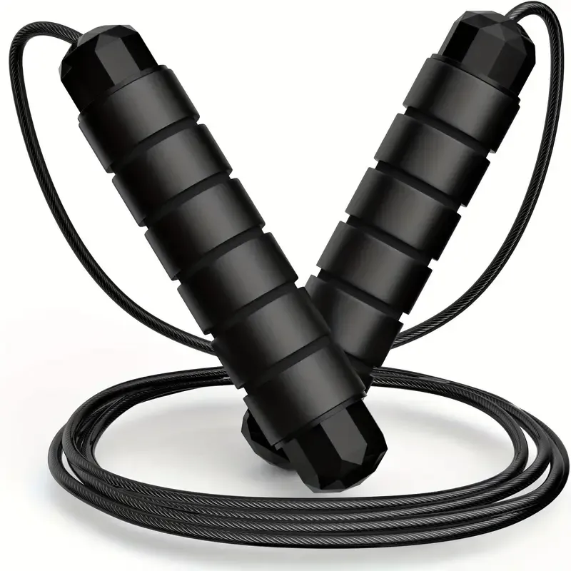 1pc Adjustable Tangle-Free Jump Rope - Rapid Speed, Non-Slip Foam Handle, Perfect for Fitness, Sports, Home Gym & Weight Loss!
