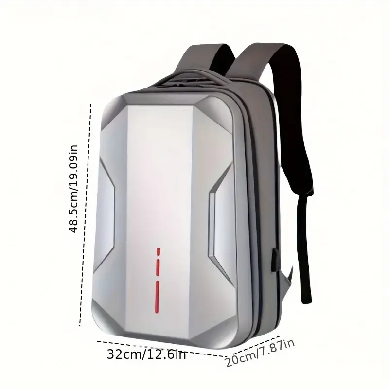1pc Waterproof Hard Shell Men's Backpack, College Computer Gaming Backpack