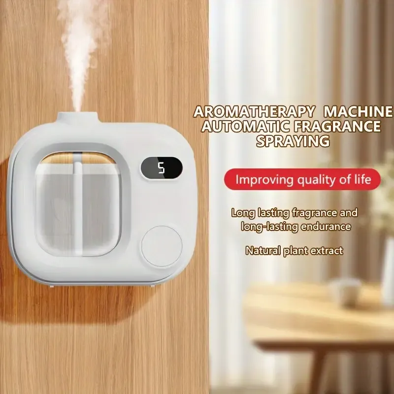 1pc Aromatherapy Machine, Automatic Perfume Machine, Air Humidifier Freshener, Aromatherapy Long Lasting Indoor Air, Toilet Deodorant, Household Long Lasting Automatic Aromatherapy Machine