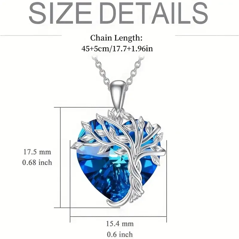 Fashion Tree Of Life Heart-shaped Pendant Necklace