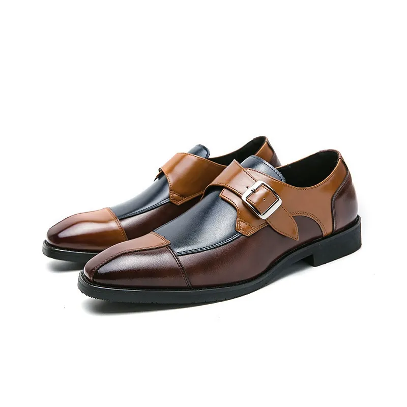 new-style-leather-shoes-splicing-slip-on-shoes